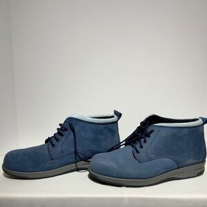 SAS Gretchen Chukka Ankle Boots Comfort Walking Blue Suede Leather 12 Wide‎